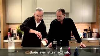 aerolatte  milk frother makes three layer caffè latte macchiato [upl. by Najib783]