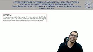 STJ INFO 834 paternidade socioafetiva e adoção [upl. by Coray]