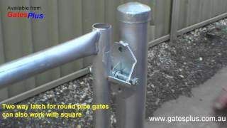 Gate Latch 2 way for round pipe and square [upl. by Alyat]