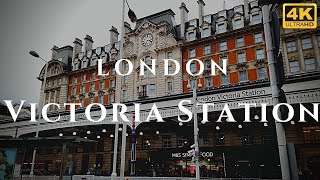 London Victoria Station Walk Through England 4K [upl. by Ilat]