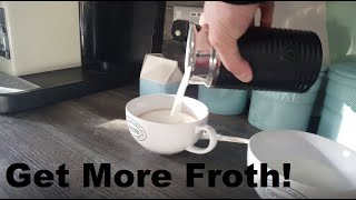 How to Get More Froth from Your Nespresso Coffee Aeroccino  Nespresso tips and help [upl. by Kraska798]