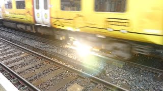 Merseyrail 507 009 making arcs at Birkdale station [upl. by Sophronia]